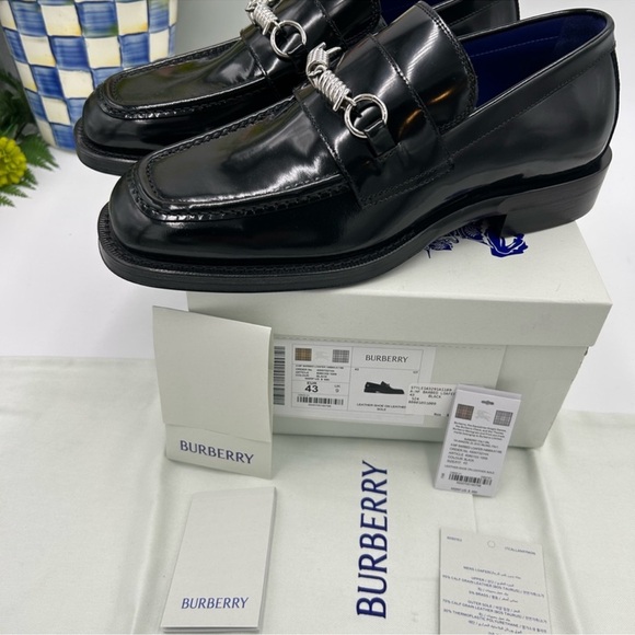 Men’s Burberry barbed leather loafer size 43 made in Italy - Picture 10 of 16